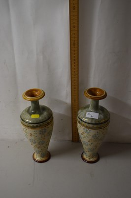 Lot 51 - Pair of Royal Doulton baluster vases