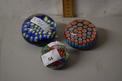 Lot 54 - Group of three paperweights