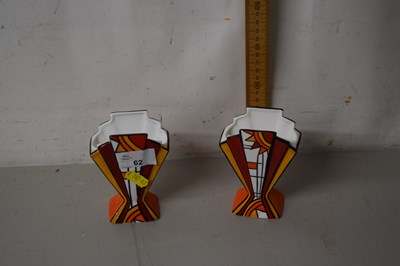 Lot 62 - Pair of small Brian Wood flared vases