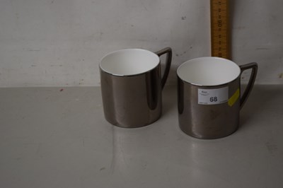 Lot 68 - Two Wedgewood Jasper Conran silver finish cups