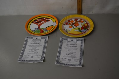 Lot 72 - Two Wedgewood Clarice Cliff reproduction plates
