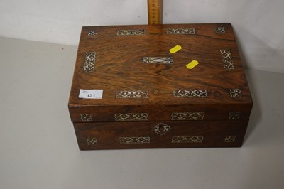 Lot 121 - 19th century rosewood and mother of pearl...