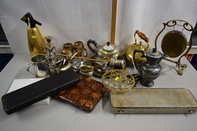 Lot 137 - Mixed lot, silver plated tea set, various...