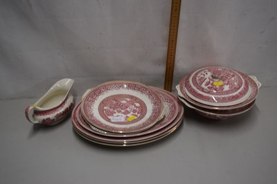 Lot 143 - Qty of washington old willow pattern dinner wares