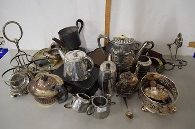 Lot 152 - Mixed various silver plated tea wares and...