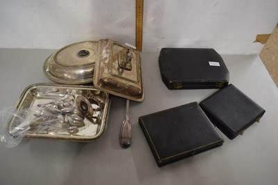 Lot 169 - Various silver plated cutlery, serving dishes etc