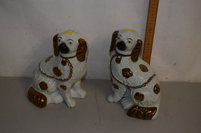 Lot 178 - Pair of copper luster finish Staffordshire...