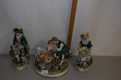 Lot 179 - Pair of 20th century continental figures and a...