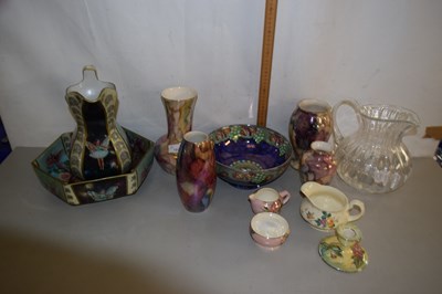 Lot 185 - Maling lustre finish bowl together with a...