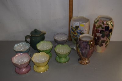 Lot 189 - Set of maling lustre finish desert dishes and...