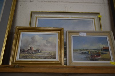 Lot 215 - Views of the North Norfolk coast oil on board,...