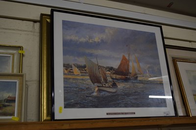 Lot 216 - Lively day on the Torridge reproduction print...