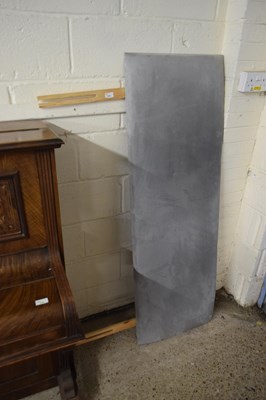 Lot 235 - Grey fux suede double headboard