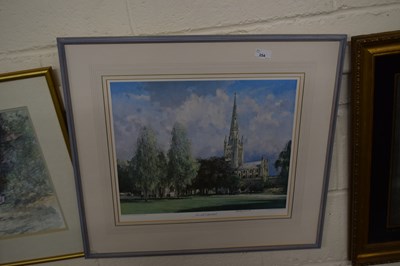Lot 254 - View of Norwich Cathedral by Stanley Orchard...