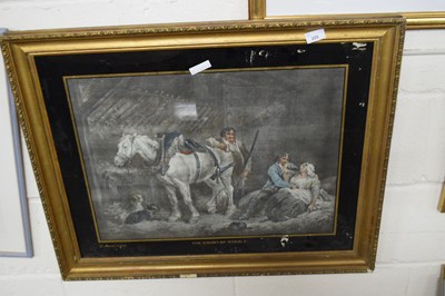 Lot 255 - The country stable by George Moreland coloured...