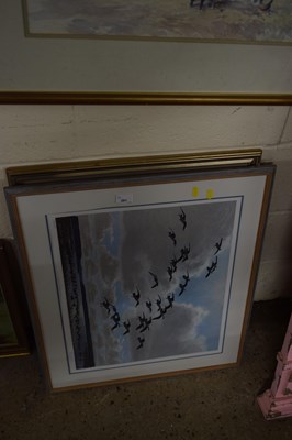 Lot 261 - Geese in flight by Peter Scott signed limited...