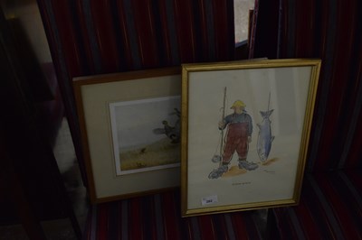 Lot 282 - Thoburn coloured print of partridges together...