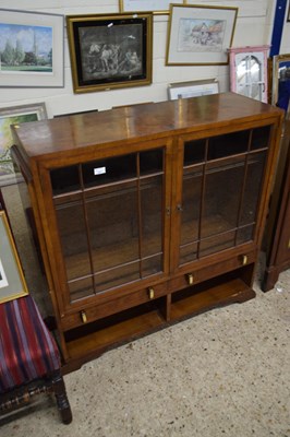 Lot 287 - Art deco style walnut veneered and glazed...