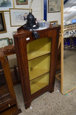 Lot 289 - Glazed mahogany floor standing corner cabinet