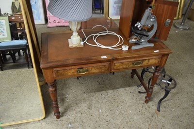 Lot 293 - Victorian walnut two drawer writing table