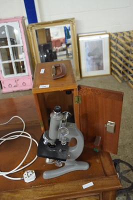 Lot 294 - Beck model 47 microscope with hard wood case