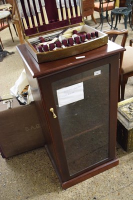 Lot 296 - Mahogany finish hifi cabinet