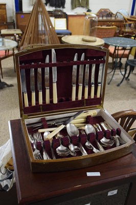 Lot 297 - Canteen of silver plated cutlery
