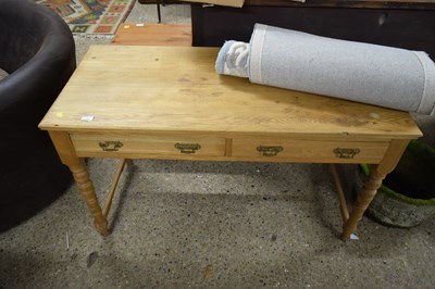 Lot 307 - Late victorian light oak two drawer side table