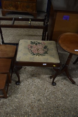 Lot 347 - Early 20th century Georgian style stool with...