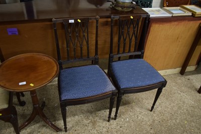 Lot 349 - Pair of Georgian revival mahogany side chairs