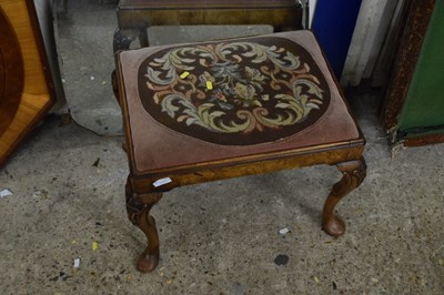 Lot 379 - Early 20th century Georgian style walnut stool...