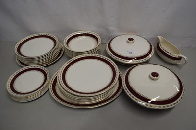 Lot 535 - Qty of Crown Ducal red and gilt decorated...