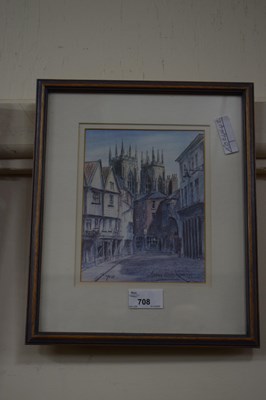 Lot 708 - Framed print of York Minster