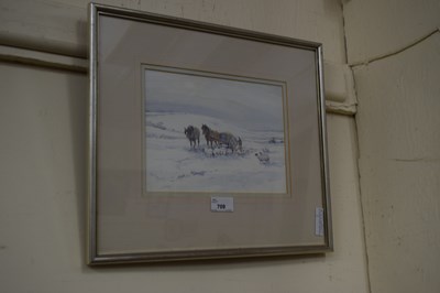 Lot 709 - Jason Partner water colour study winter scene
