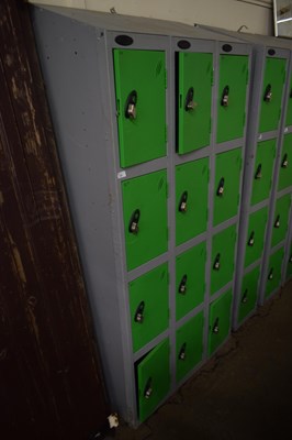 Lot 721 - Metal twelve section locker