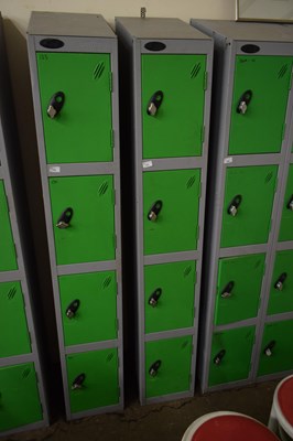 Lot 723 - Metal four section locker