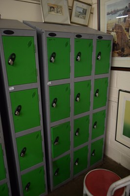 Lot 724 - Metal twelve section locker
