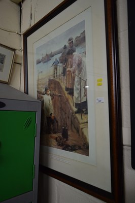 Lot 727 - Walter Langley 'Between the tides' coloured print