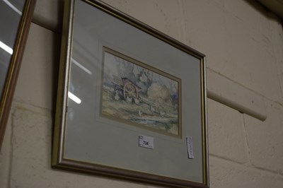 Lot 734 - Jason Partner ' The old wagon' water colour...
