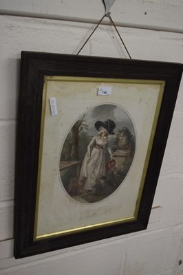 Lot 738 - After Morland, georgian lady engraving framed...