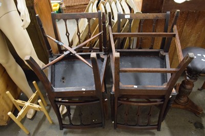 Lot 750 - Four mahogany dining chairs