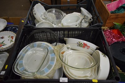 Lot 603 - Assorted oven ware dishes