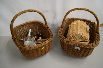 Lot 634 - Three baskets of a qty of alcohol miniatures