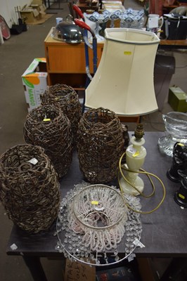 Lot 644 - Qty of assorted lamps and ceileing shades
