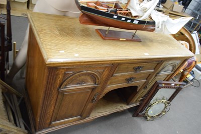 Lot 763 - Late Victorian oak sideboard