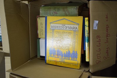 Lot 769 - One box books, poetry language etc