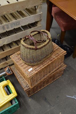 Lot 781 - Two wicker picnic hampers and a basket