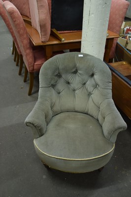 Lot 783 - Victorian button back chair