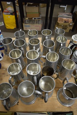 Lot 607 - COLLECTION OF MODERN PEWTER TANKARDS