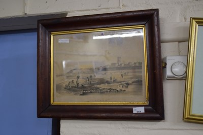 Lot 654 - 19th century engraving view of Cromer framed...